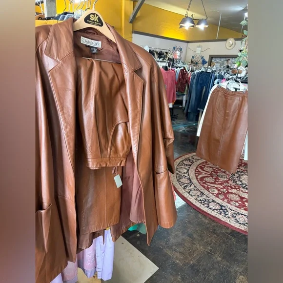 80s Leather 3 piece suit by Sandra Roth Ciao Sport Lambskin Size 4/6 EUC Vintage - Picture 12 of 12